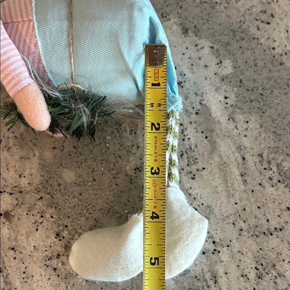 Mud Pie Checkered Green and Blue Gnome Plush - Picture 4 of 4